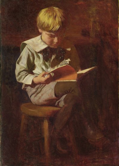 Ned Anschutz (Boy Reading) by Thomas Pollock Anschutz